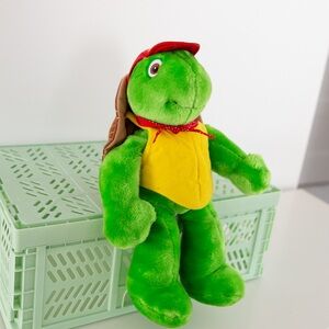 Vintage Franklin the Turtle Plush 14” Talking French Kids Can Press Irwin EUC